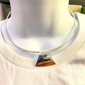 ❤️‍🔥3/10$ Silver round necklace | 13.8” | NEW